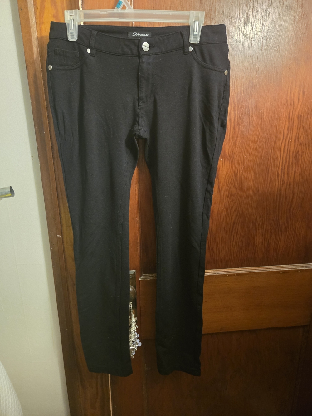 Shinestar Black Skinny Ponte Pants